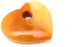 R. M. ékszer Aventurin sárga fánk szív 40x40mm (010345)