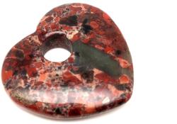 R. M. ékszer Jáspis szivárvány fánk szív 35x35mm (010297)