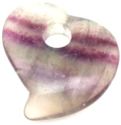 R. M. ékszer Fluorit fánk szív 40x40mm (010331)