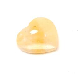 R. M. ékszer Kalcit narancs fánk szív 35x35mm (010323)