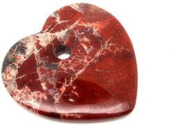 R. M. ékszer Jáspis szivárvány átfúrt szív 35x35mm (010289)