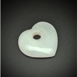 R. M. ékszer Ásvány medálok Kvarc tej fánk szív 30x30mm (010314)
