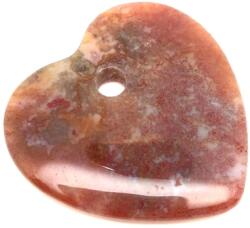 R. M. ékszer Achát indiai átfúrt szív 35x35mm (010319)
