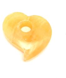 R. M. ékszer Kalcit narancs fánk szív 40x40mm (010344)