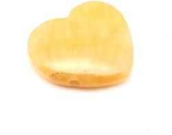 R. M. ékszer Kalcit narancs keresztbe fúrt szív 40x35mm (010343)