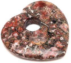 R. M. ékszer Jáspis leopárd fánk szív 35x35mm (010288)