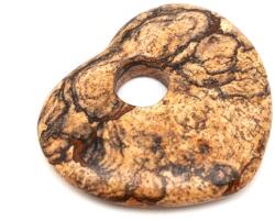 R. M. ékszer Jáspis kép fánk szív 35x35mm (010291)