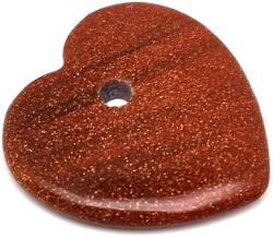 R. M. ékszer Goldstone vörös átfúrt szív 35x35mm (010335)