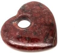 R. M. ékszer Rodonit fánk szív 35x35mm (010296)