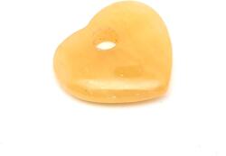 R. M. ékszer Kalcit narancs fánk szív 27x30mm (010309)