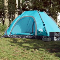 vidaXL Cort de camping pentru 5 persoane, eliberare rapida, albastru (4004174) Cort