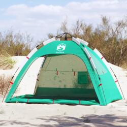 vidaXL Cort camping 4 persoane verde marin impermeabil setare rapida (4005303) Cort