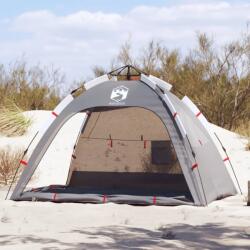 vidaXL Cort camping 4 persoane gri impermeabil setare rapida (4005304) Cort