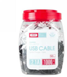 XO cable NB103 USB - microUSB 1, 0 m 2, 1A black 30pcs / white 20pcs set (NB103)