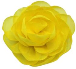 Zia Fashion Brosa floare trandafir din voal culoarea galben, Rose, Corizmi