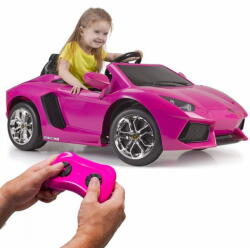 Feber FEBER Lamborghini Aventador rózsaszín 6V elektromos autó 3+