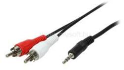 LogiLink Audiokábel, 3, 5 mm-es 3 tűs/M-2x RCA/M, fekete, 1, 5 m (LOGILINK_CA1042) (LOGILINK_CA1042)