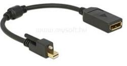 Delock Adapter mini Displayport 1.2-dugós csatlakozó csavarral > Displayport-csatlakozóhüvely 4K (DL62638) (DL62638)