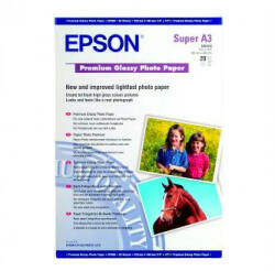 Epson Premium fényes fotópapír, C13S041316, fotópapír, fényes, fehér, Stylus Photo 890, 895, 1270, 2100, A3 , 255 g/m2, 20 db,