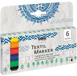 Kreul textil markerek, finom hegy, 6 db/szett (MKP057)