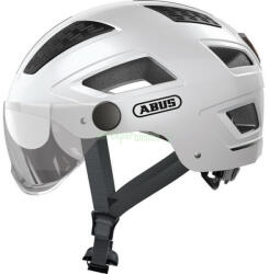 ABUS kerékpáros városi sisak Hyban 2.0 Ace, beépített átlátszó szemüveggel, polar white XL
