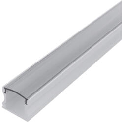 AVIDE Alu Profil "U" 17.2X14.4Mm Falon Kívüli Áttetsző Búrával 1M (AAP-SM1714-1M-CL)