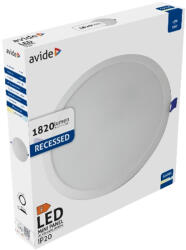 Avide Led Beépíthető Kerek Mennyezeti Lámpa Műanyag 18W Cw 6400K (AMRPCW-R-18W-PC)