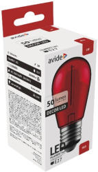 Avide Dekor Led Filament Fényforrás 1W E27 Piros (ABDLS44F-1W-R) - lumtech