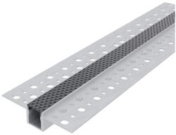 AVIDE Alu Profil "U" 52.5X13.3Mm Gipszkartonba Süllyeszthető Fekete Méhsejt Búrával 1M (AAP-PBR5213-1M-HC)