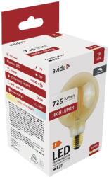 Avide Led Filament Globe G95 7W Fényerőszabályzós Borostyán E27 Ww 2500K (ABLFG95WW-7W-DAC) - lumtech