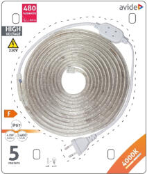 Avide Led Szalag Bliszter 220V 4.8W Smd3528 60Led 4000K Ip67 5M (ABLSBL-220V-3528-60NW67)