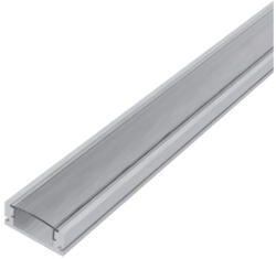 AVIDE Alu Profil "U" 17.4X7Mm Falon Kívüli - Áttetsző Búrával 1M (AAP-SM177-1M-CL)