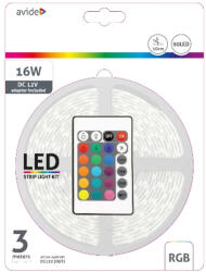 Avide Led Szalag Bliszter 12V 7.2W Smd5050 30Led Rgb Ip20 3M (ABLSBL12V5050-30RGB)