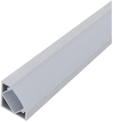 AVIDE Alu Profil "V" 18.1X18.1Mm Sarok Opál Búrával 1M (AAP-C1818-1M-S-MK)