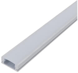 AVIDE Alu Profil "U" 17.4X7Mm Falon Kívüli Opál Búrával 1M (AAP-SM177-1M-MK)