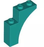 LEGO® 13965c39 - LEGO sötét türkiz boltív 1 x 3 x 3 méretű (13965c39)