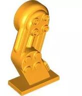 LEGO® 70946c3 - LEGO sárga nagy figura láb, fekete pinnel, balos (70946c3)