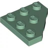 LEGO® 2450c48 - LEGO homokzöld lap 3 x 3 méretű, sarkán lecsapott (2450c48)