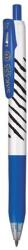 Zebra Zseléstoll, 0, 33 mm, nyomógombos, csíkos test, ZEBRA "Sarasa Clip", kék (TZ48292)