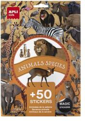 APLI Matrica, újra felhasználható, 50 db, APLI Kids "Stickers", szavanna állatai (LCA19427)