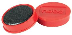 Nobo Korong mágnes, fehértáblához, 30 mm, 4 db, NOBO, piros (VN1449)