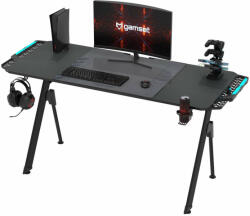 Topeshop Gamer asztal LED világítással karbonszálas bevonat 156cm FALCON 1.4 (EKGS8111)