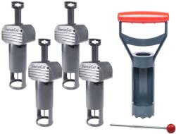 SwissInno Solutions КОМПЛЕКТ 4 капана за къртици, сляпо куче, полевки Super Cat + 1 бр. Сонда и Шило (1556-4-1580)