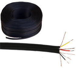 Cabletech Cablu 4rca plat negru rola (KAB0202)
