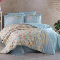Hobby Home® Lenjerie pat dublu poplin percale, Hobby Home, Flori, Lily Blue Lenjerie de pat