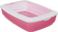  Alomtálca peremes pink/fehér 37x15x47cm - Trixie Litter Tray