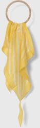 Lauren Ralph Lauren kendő selyemkeverékből sárga, mintás, 454943689 - sárga Univerzális méret