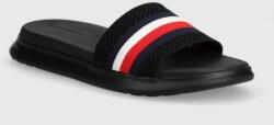 Tommy Hilfiger papucs DUAL DENSITY RWB KNIT POOL SLIDE fekete, férfi, FM0FM05018 - fekete Férfi 44