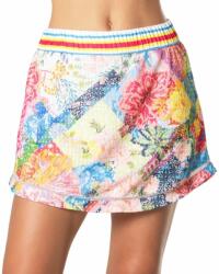 Lucky in Love Női teniszszoknya Lucky in Love Novelty Print High Waist Flower On Skirt - multicolor
