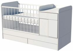  Bogi Uno 3in1 baba kombi kiságy 120×60 cm ágyneműtartóval - Fehér